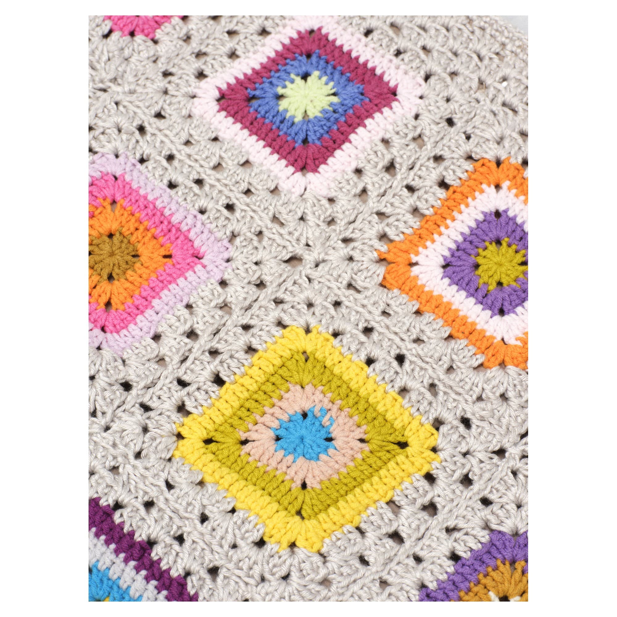 Cream Rainbow Crochet Crossbody Bag 4