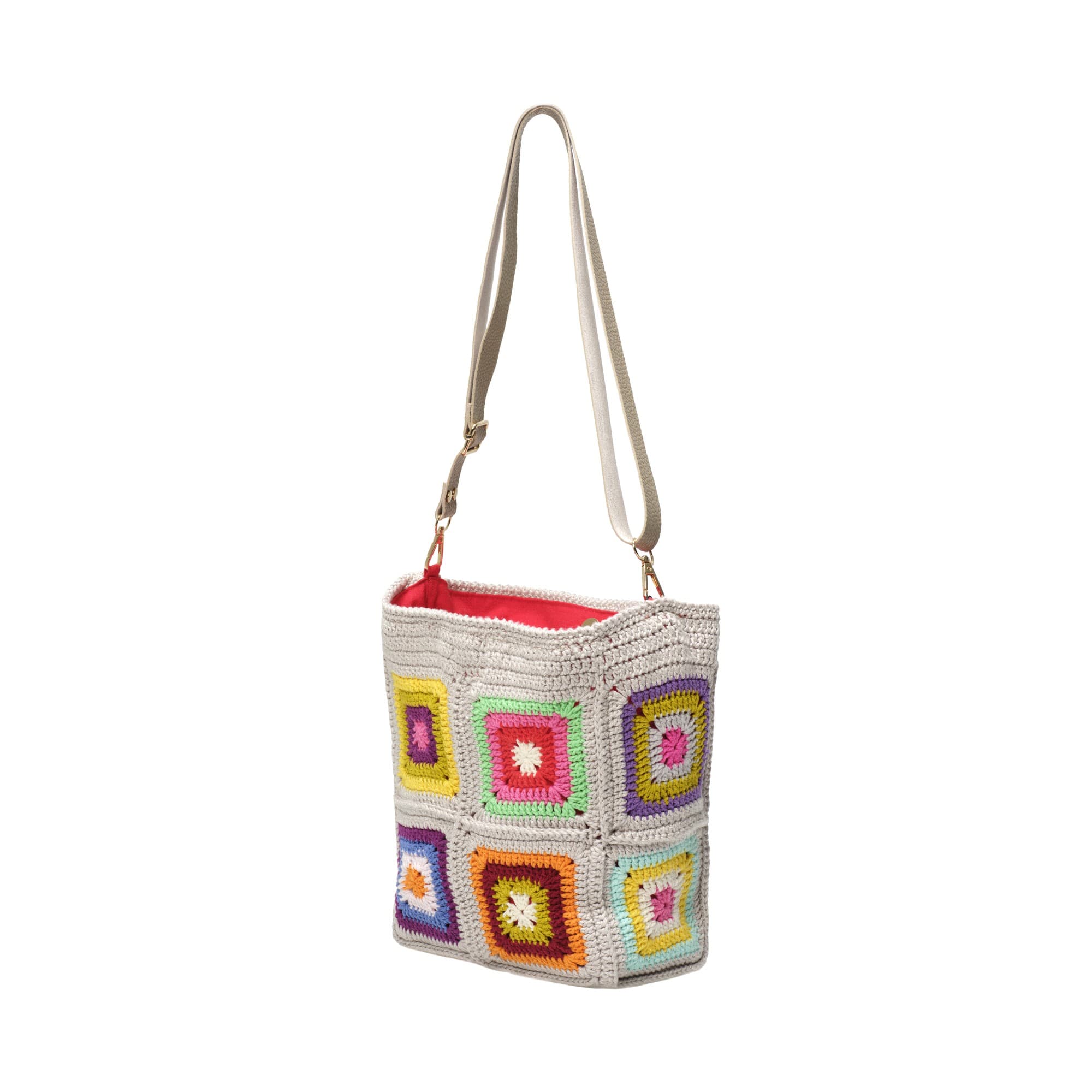 Cream Confetti Crochet Crossbody Bag — 2