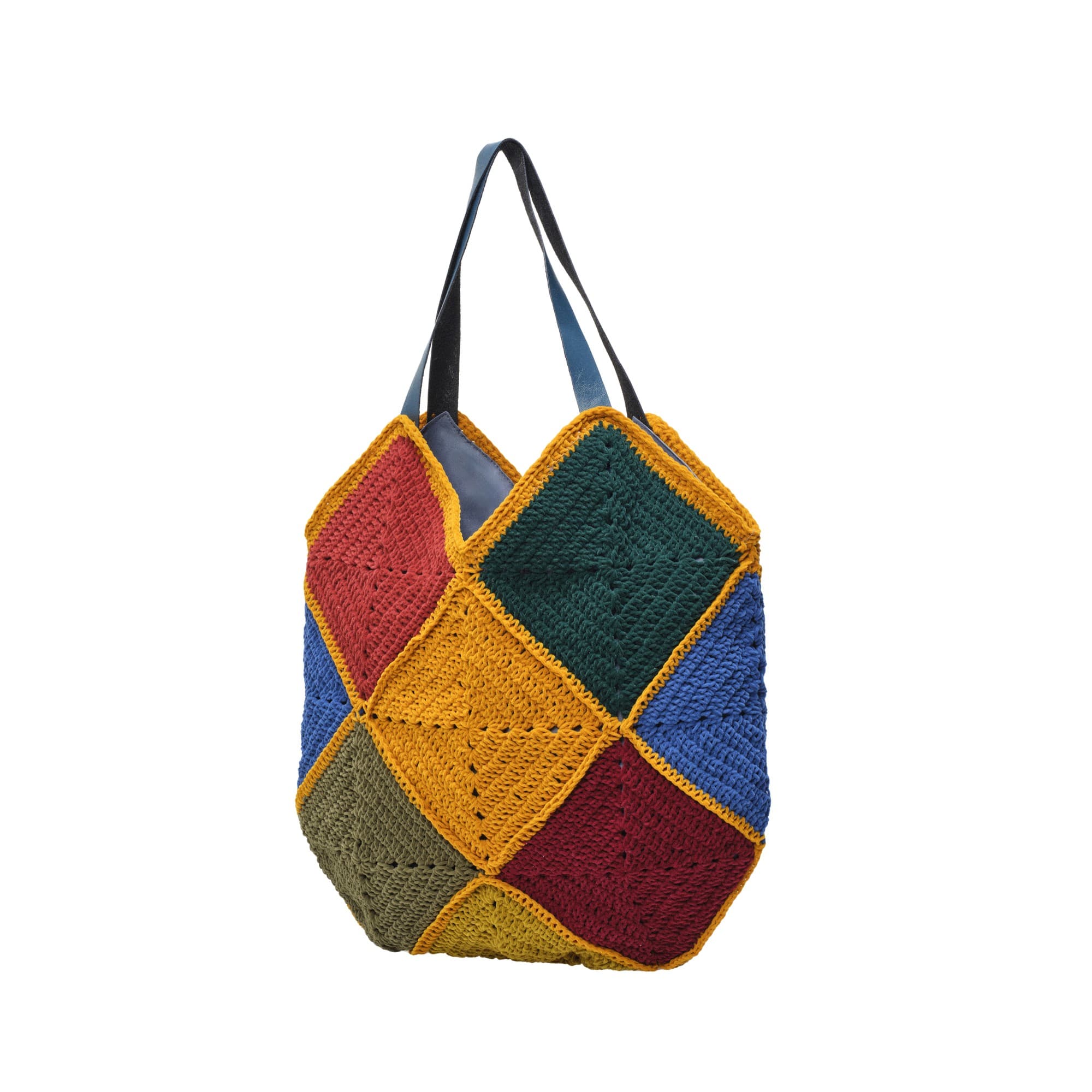 Multicolor Diamond Crochet Tote Bag — 2