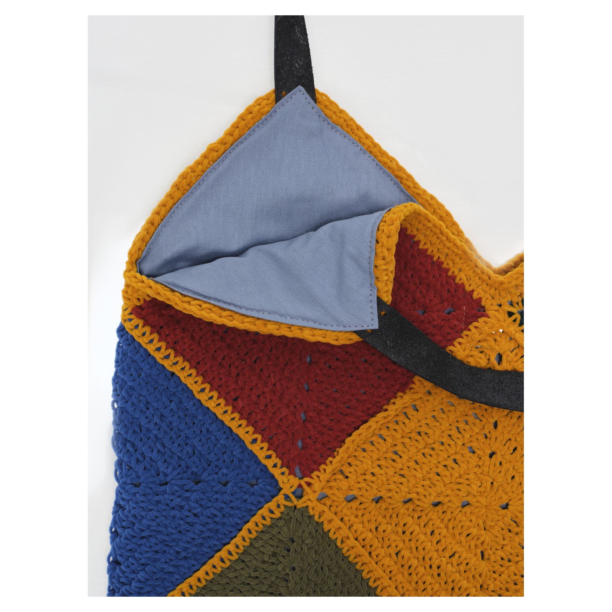 Multicolor Diamond Crochet Tote Bag 4