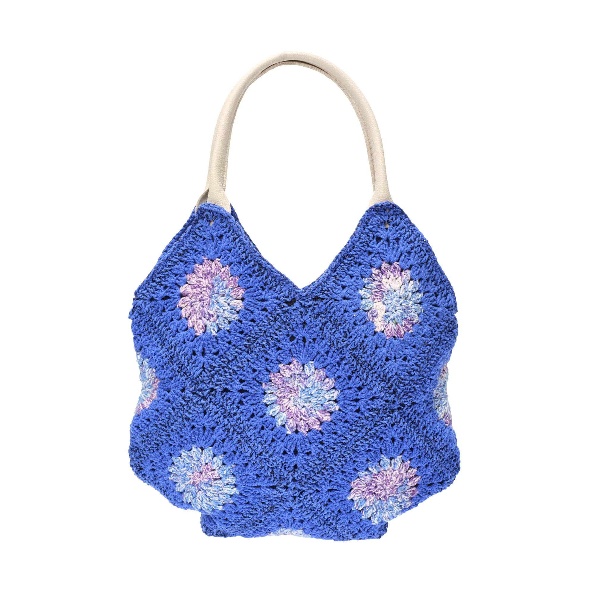 Cobalt Blue Crochet Hobo Bag