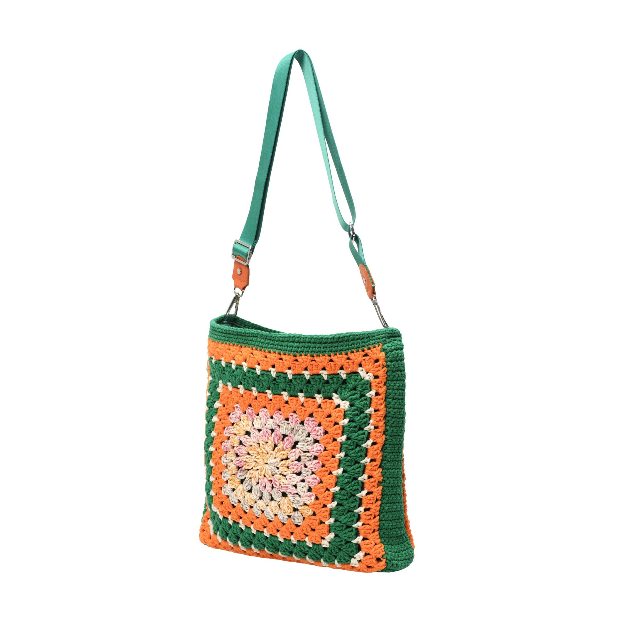 Green Orange Crochet Crossbody Bag — view 2